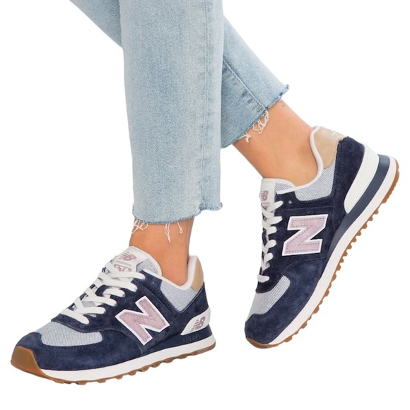 New Balance Shoes - New Balance 574 Blue Suede Sneakers size 8.5